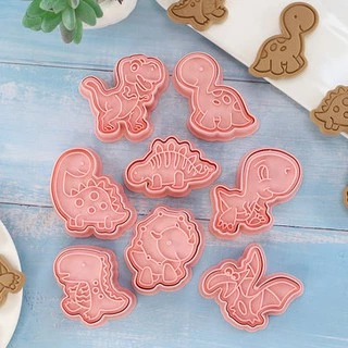 ใหม่ 8 ชิ้น/เซ็ตขายร้อน Xmas ไดโนเสาร์เครื่องตัดคุกกี้แม่พิมพ์สัตว์การขนส่งรถ ocean series 3D บิสกิต Fondant เค้กเบเกอรี่ Mould