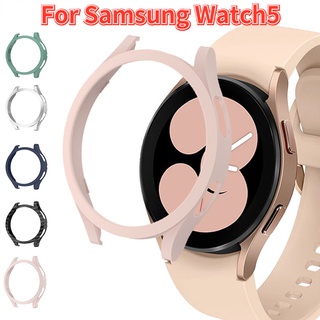 เคสนาฬิกาข้อมือ PC ป้องกัน ทรงกลม ขนาด 40 มม. 44 มม. อุปกรณ์เสริม สําหรับ Samsung Galaxy Watch 5 Classic 42 มม. 46 มม.