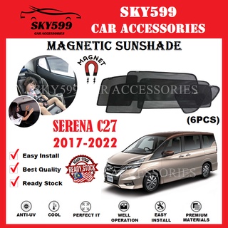 ม่านบังแดดแม่เหล็ก Nissan Serena C27 2017-2023 [6 ชิ้น]