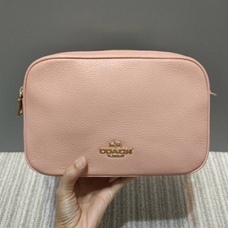 🎀 (สด-ผ่อน) ครอสบอดี้ 2 ซิป สีชมพู COACH 39856 JES CROSSBODY