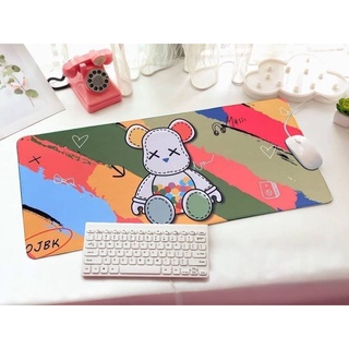 แผ่นรอง คีย์บอร์ด รองคีย์บอร์ด keyboard ลาย KAWS งานสวยดี ขนาด 30 x70 cm แผ่นหนานุ่ม มียางกันลื่นด้านใต้ งานสวยงาม   MNN