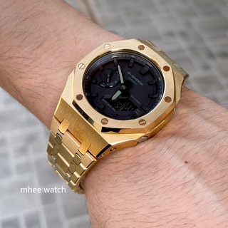 G-Shock Golden Steel Black Dial AP Style