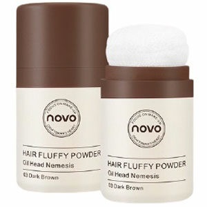 novo hair line powder ปิดผมบาง ปิดแสก ปิดหัวเถิก ที่ปิดเหม่ง ผงแป้งเพิ่มโวลุ่ม จัดเเต่งทรงผม - รูปที่ 2