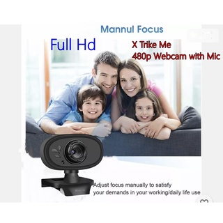 กล้อง Webcam Xtrike Me Full Hd กล้องเว็บแคม พร้อมไมค์โครโฟน USB Plug &amp; Play for Video Streaming Conference Gaming Online