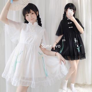 【Sunrivo】ชุดโบราณ, ชุดชีฟองสตรี, โลลิต้า