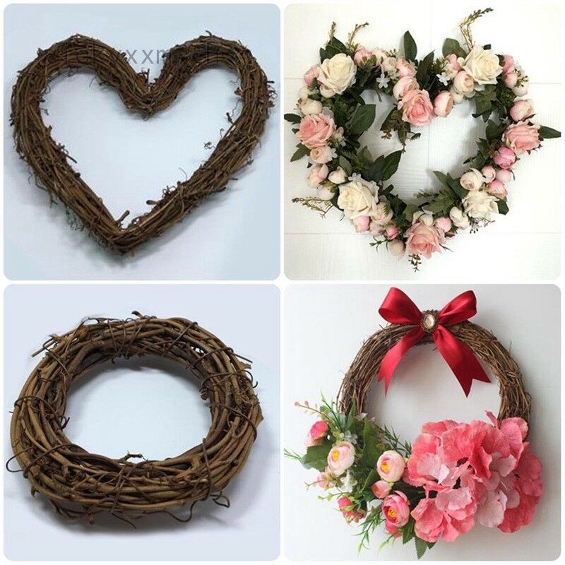 Wedding Venue Decorations Rustic Wicker Heart Hanging Decor
