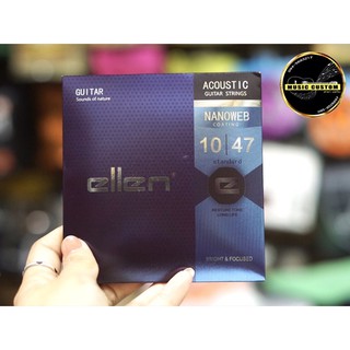 สายกีต้าร์โปร่ง ellen 10/47 NANOWEB coating