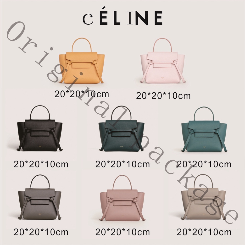 Brand new authentic Celine BELT NANO grained cow leather handbag