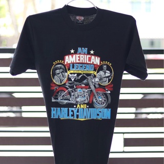 HH เสื้อยืดharley davidsonผ้านุ่มคอฟิตไม่มีข้างcotton100%ไซส์SMLมีมากกว่า40แบบ เสื้อยืดคอกลม