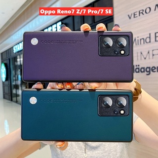 เคสโทรศัพท์มือถือหนัง ผิวด้าน กันรอยเลนส์กล้อง สําหรับ Oppo Reno7 Pro 5G SE Reno7 Z 7Pro 7Z F21 Pro Reno7 4G 5G