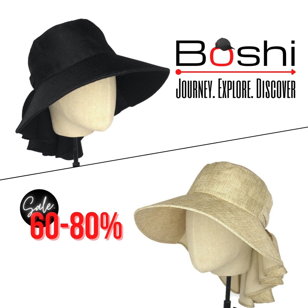 หมวกปีกกว้าง BOSHI GATHER HAT JP-STYLE ปรับไซส์ได้ 57-61 cm. ( GATHER 5 )