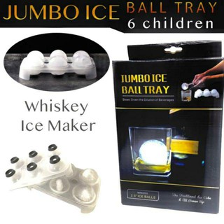 jumbo ice ball tray ชุดทำน้ำแข็งบอลวิสกี้ 6 ลูก