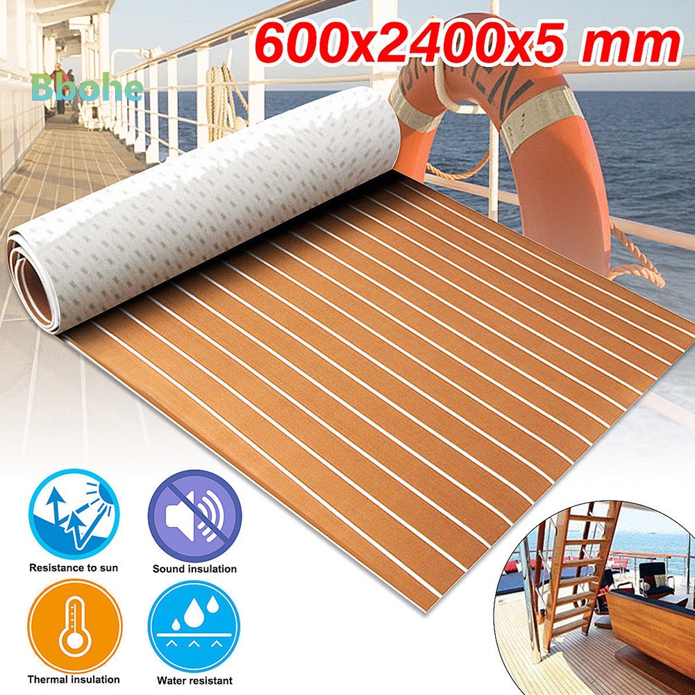 Bbohe 95x24inch Eva Foam Flooring Teak Carpet Marine Boat Yacht