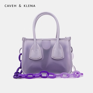 ✈CAVEH&amp;KLENA กระเป๋าสตรีฤดูใบไม้ผลิและฤดูร้อนใหม่ในยุโรปและอเมริกาแบบสบาย ๆ กระเป๋าสี่เหลี่ยมเล็กมือถือ messenger เจลลี่