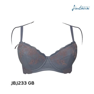 Jintana เสื้อชั้นใน (เสริมโครง) รุ่น Glamour รหัส JBJ233 สีเทาเข้ม