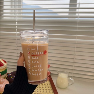 แก้วใสเซต 4ชิ้นcoffee / milk