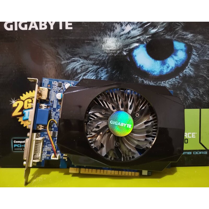 การ์ดจอ Gigabyte รุ่น Nvidia GeForce GT 730 2GB DDR3 ไม่ต่อไฟเลี้ยง (no box) มือสอง ไม่มีกล่อง