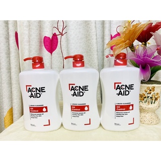 🔥 ACNE-AID Acne aid liquid cleanser 900 ml / gentle cleanser แอคเน่เอด คลีนเซอร์ล้างหน้าสำหรับผู้มีปัญหาสิว สีฟ้า สีแดง