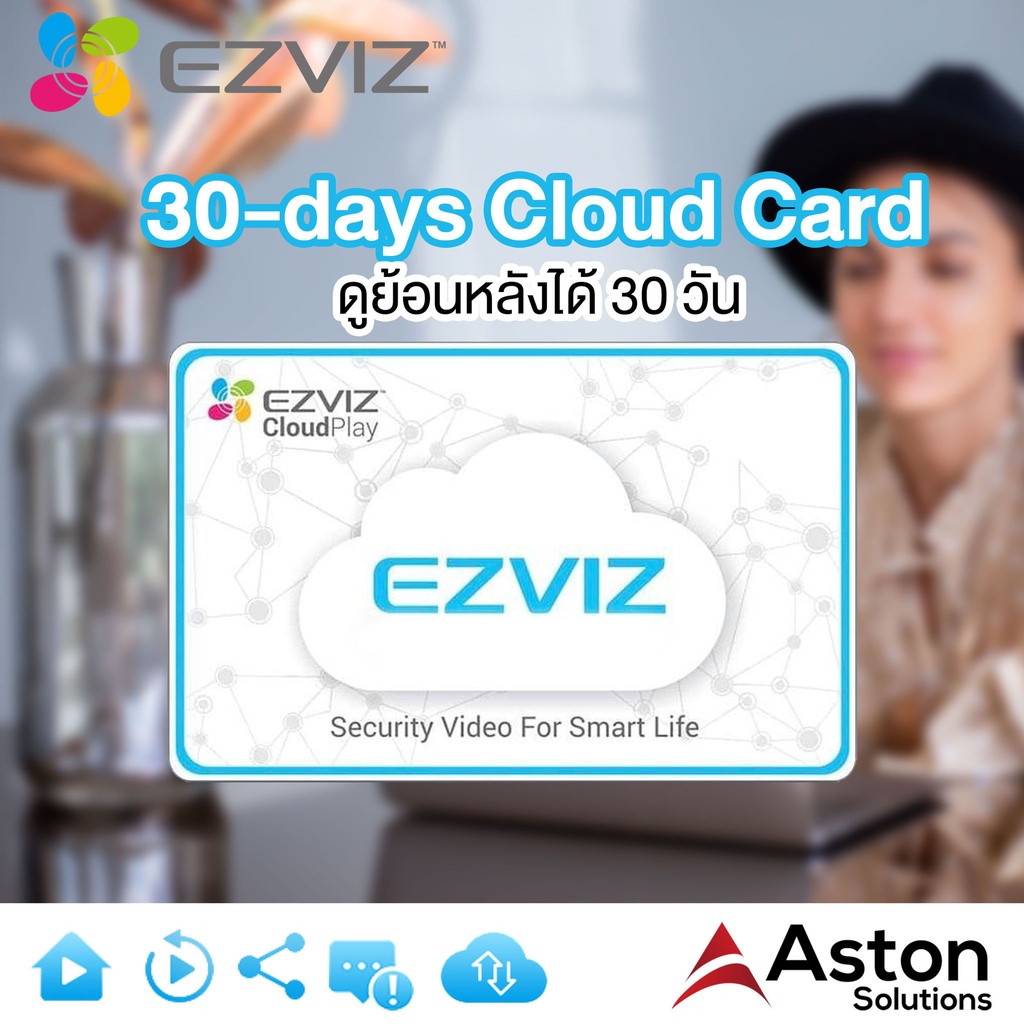 Ezviz Cloud Card 30days/1Month รายเดือน30 วันดูย้อนหลังได้30วัน