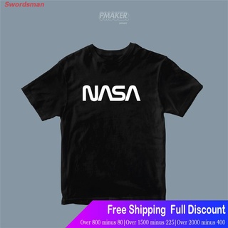 ผ้าฝ้าย 100% เสื้อยืดแขนสั้น NASA เสื้อยืดสีดำ แฟชั่น ผ้าคอตตอน นุ่ม ใส่สบาย Short sleeve T-shirtsS-3XL