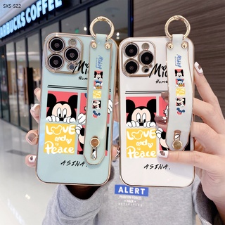 Compatible With Samsung Galaxy S23 S22 Plus Ultra S23+ S22+ 5G เคสซัมซุง สำหรับ Case Mouse Wrist Strap TPU เคส เคสโทรศัพท์ เคสมือถือ