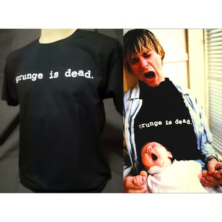 เสื้อยืดแฟชั่น เสื้อวงนำเข้า Kurt Cobain Grunge Is Dead Nirvana Grunge Retro Style Vintage T-shirt