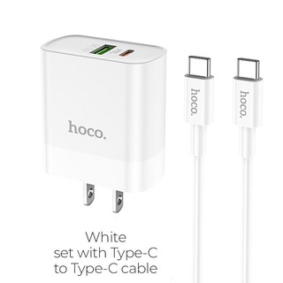 ชุดชาร์จHOCO/C80 Rapido PD + QC3.0 wall charger,  set with  Type-C to Type-C cable