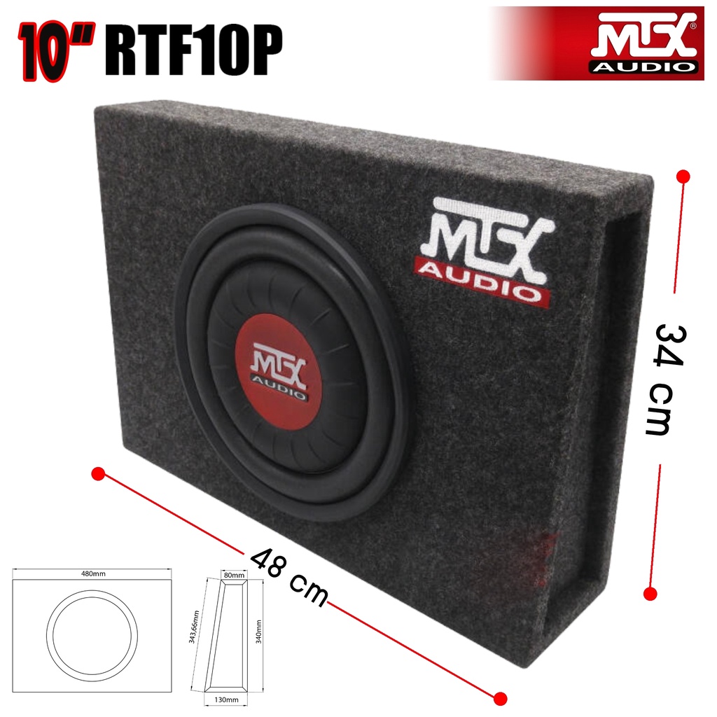 MTX รุ่นRTF10P NEW MODEL2022 ตู้ลำโพงซับสำเร็จรูปขนาด 10นิ้ว พร้อมแอมป์ Class-D
