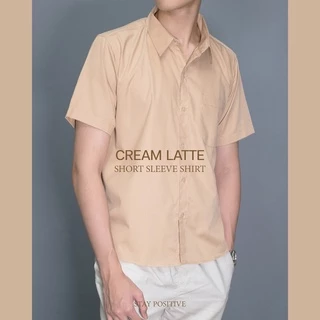 เสื้อเชิ้ต คอปก แขนสั้น SHORT SLEEVE SHIRT โทนสีนู๊ด NODETONE ทรงพอดีตัว Regular Fit