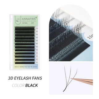 ANNAFRIS 12 แถว 3D W ขนตาปลอม ขนตาตัว y ขนมิงค์ นุ่ม เบา ธรรมชาติ ขนตา w