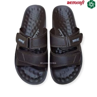 aerosoft 4099 รองเท้าแตะแบบสวม ไซส์ 38-43 สีดำ / สีน้ำตาล. ลม