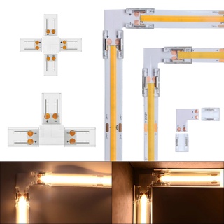 ตัวเชื่อมต่อแถบไฟ Led COB รูปตัว L/T/X สําหรับ SMD 8 มม. 10 มม. IP20 2pin ความหนาแน่นสูง 1 ชิ้น