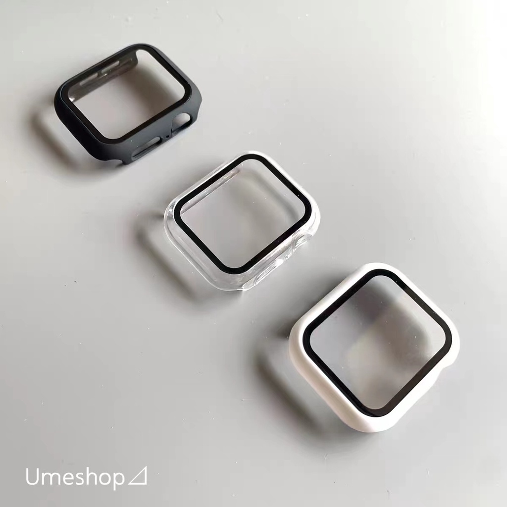 เคส watch 8 7  6 SE 5 case smart  watch + ฟิลม์กระจกในตัว เคสกระจก ขนาด41mm  45mm เคสสำหรับแอปเปิ้ลวอช เคสกระจก