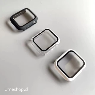 เคส watch 11 10 9 8 7 6 SE 5 case smart watch + ฟิลม์กระจกในตัว เคสกระจก ขนาด41mm 45mm เคสสำหรับแอปเปิ้ลวอช เคสกระจก