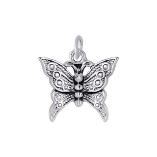 SILVER THAI Butterfly pendant  silver oxidized black swallowtail  จี้รูปผีเสื้ออกซิไดซ์หางแฉกเงินแท้925