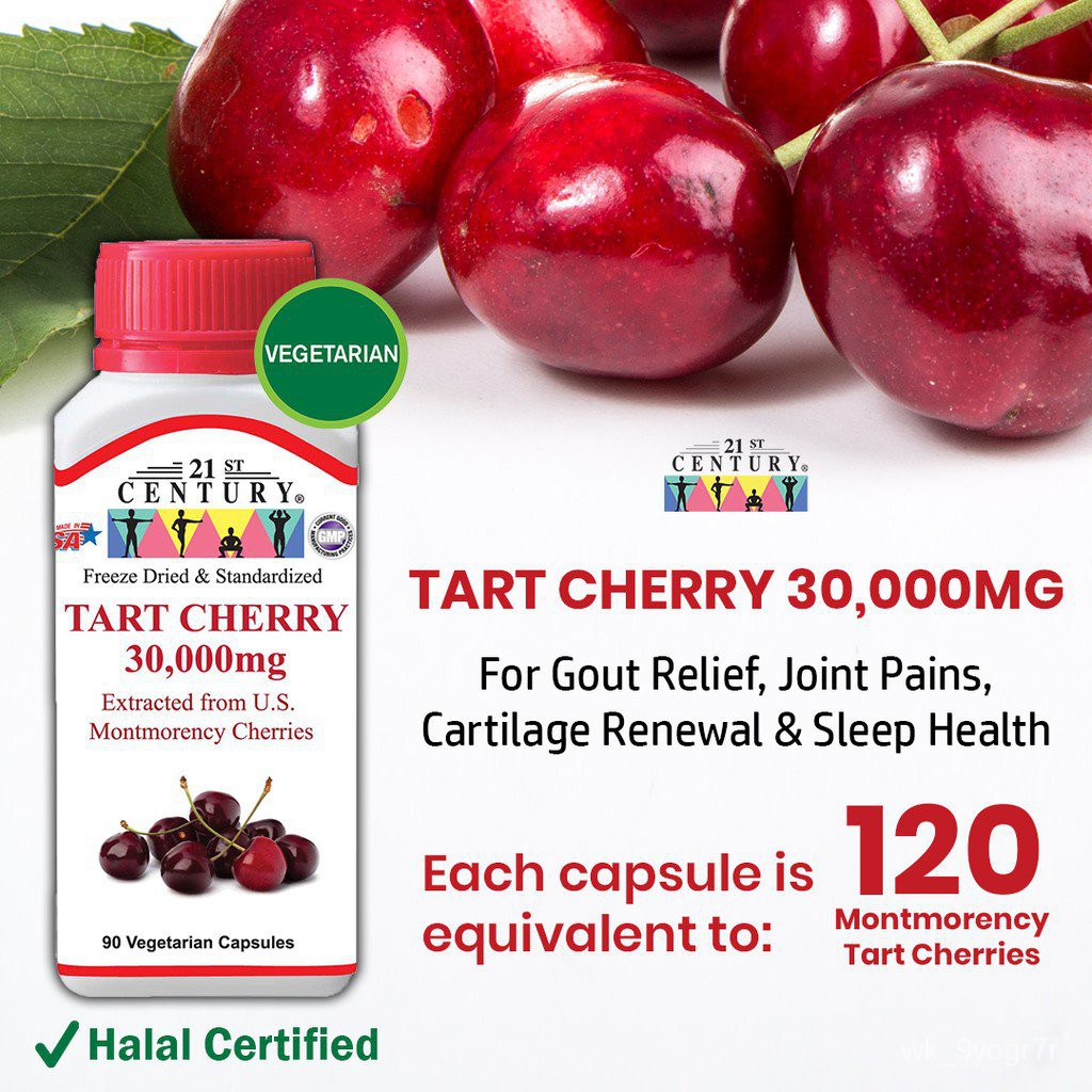 Vyke 21st Century Tart Cherry 30,000Mg Eq. To 120 Cherries Per Capsule