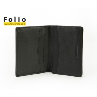 FOLIO : Myra Card Holder [black] กระเป๋านามบัตร หนังแท้ บริการปั้มชื่อฟรี