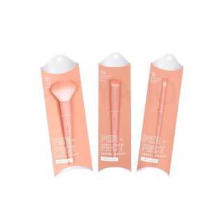 🛑ส่งของทุกวันจากกทม🛑 แปรงแต่งหน้า Meilinda Perfect Pastel Brush ขนนุ่ม ไม่บาดผิว รหัส MD4286