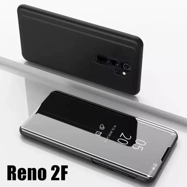 ส่งจากไทย Case OPPO Reno2F เคสเปิดปิดเงา  เคสออฟโป้ Smart Case เกรณีสมาร์ทฝาครอบกระจกแบบตั้งเคสโทรศัพท์ฝาหลัง