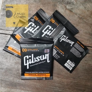 Gibson สายกีตาร์ไฟฟ้า เบอร์ 9 แถมฟรี ปิ๊กดีดกีต้าร์ "1 ชุดครบ 6 เส้น"