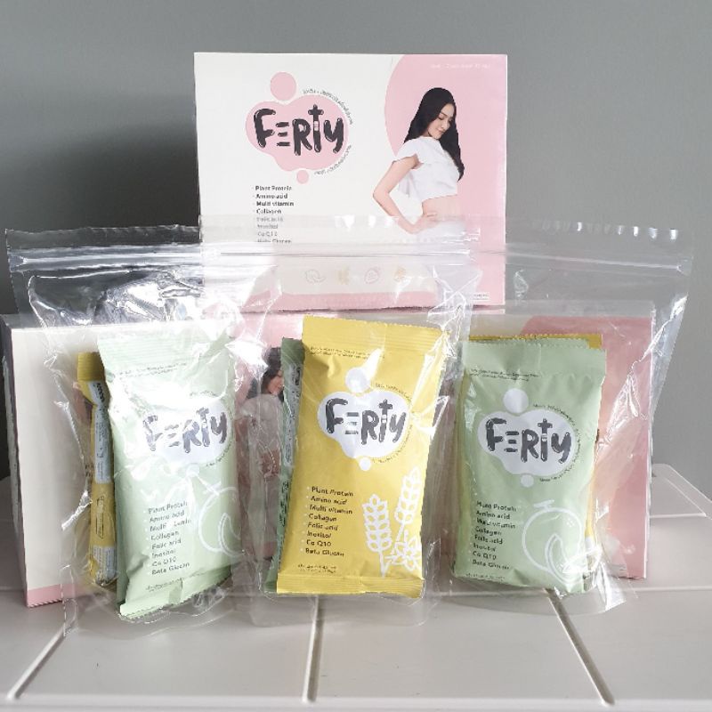 ferty โปรตีนferty ขนาดแพค3ซอง โปรตีนบำรุงเตรียมตั้งครรภ์ ของแท้100%
