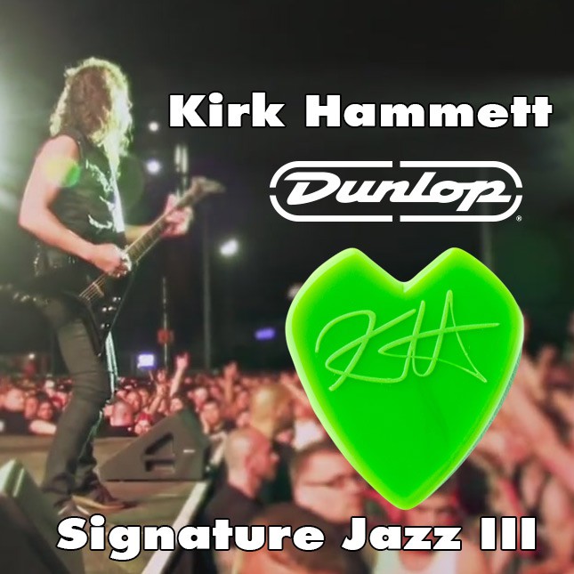 KIRK HAMMETT JAZZ III Pick ของแท้ 100% DUNLOP guitar pick | Shopee Thailand