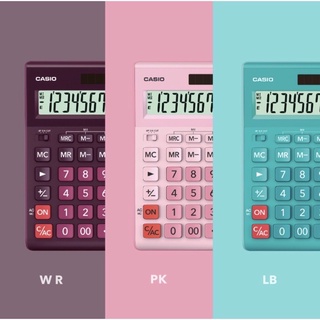 Casio Calculator เครื่องคิดเลข รุ่น GR-12C 3สี GR-12C-LB สีฟ้าอ่อน GR-12C-WR GR-12C-PK ชมพู ของใหม่ ของแท้100% ประกัน2ปี