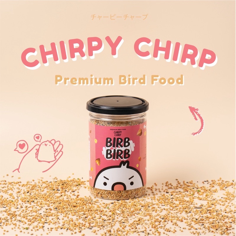 🔥สูตรขายดี🥈อาหารนกเชิร์พปี้เชิร์พ Chirpy Chirp สูตรBirbBirbสำหรับนกพันธุ์เล็ก,กลาง🐣อาหารนกแก้ว อาหารนก ธัญพืชรวมสำหรับนก
