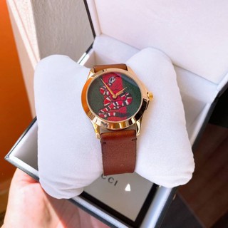 (สด-ผ่อน)🎗แท้100% GUCCI Le Marche Des Merveilles Green and Red Dial Watch⌚