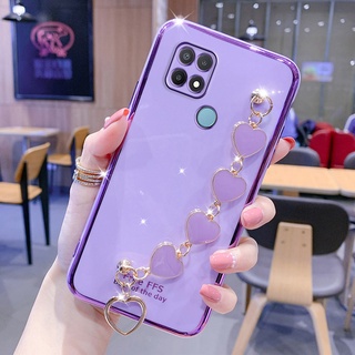 เคส redmi 9c redmi 10c เคสโทรศัพท์ ซิลิโคน เคสนิ่ม พร้อมสายรัดข้อมือ สร้อยข้อมือ ความรัก