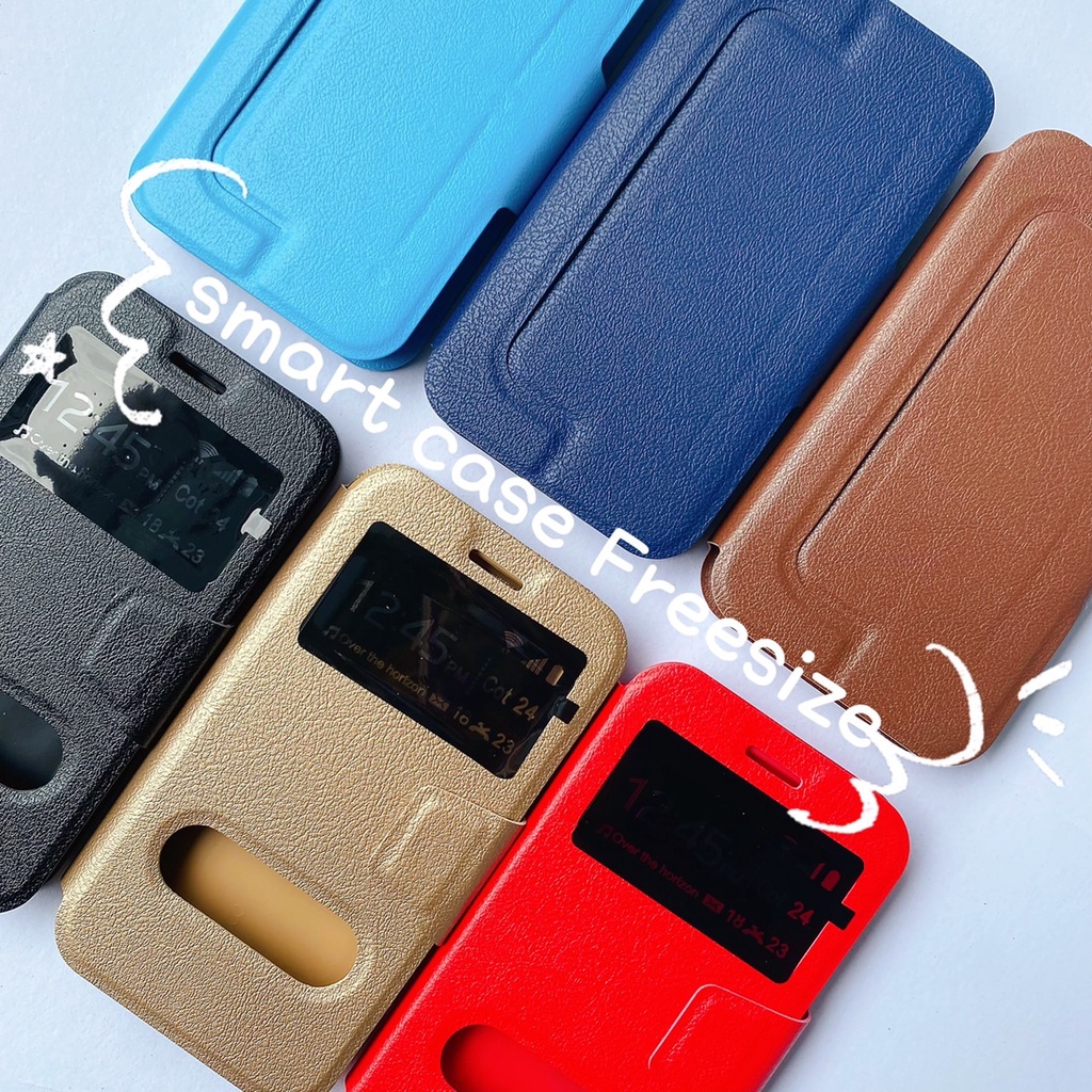 เคสกระเป๋าเปิดปิดฟรีไซส์ smart case free size - 4.5 5.0 5.5