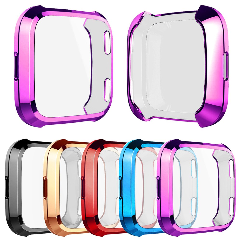 Fitbit Versa 3 2 1/Sense/Versa Lite นาฬิกาคลุมทั้งหมดน้ําหนักเบา TPU กันชน Soft Screen Protector Case