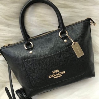 MINI EMMA SATCHEL (COACH F31466) BLACK/LIGHT GOLD