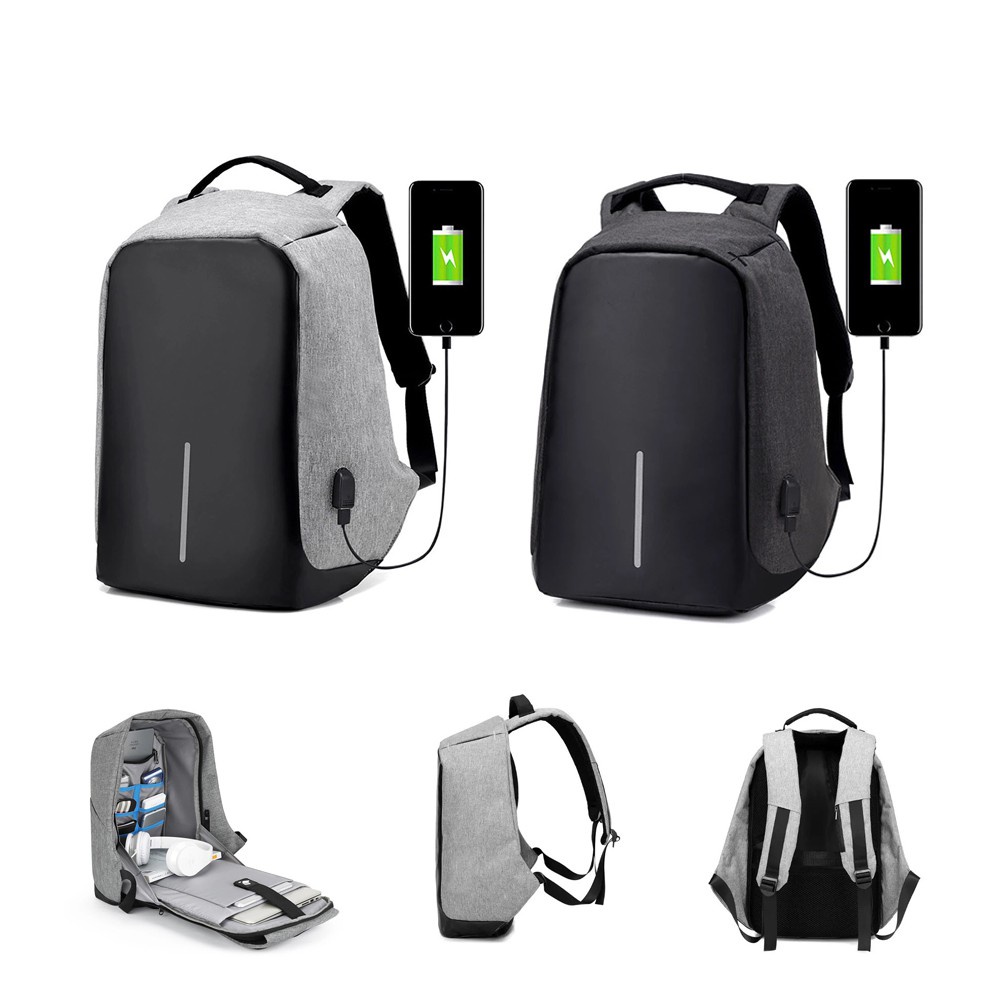 anello แท้ กระเป๋าถือ Traveler  Anti-Theft Backpack แฟชั่นสะพายหลัง กระเป๋าผู้ชาย กระเป๋าเป้   1 พอร์ต USB ชาร์จแบต